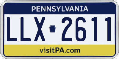 PA license plate LLX2611