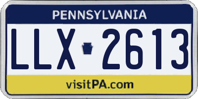 PA license plate LLX2613