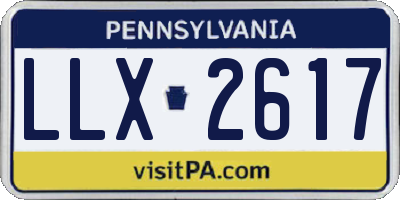 PA license plate LLX2617