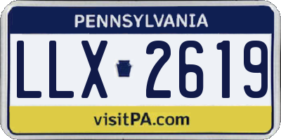 PA license plate LLX2619