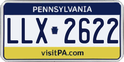 PA license plate LLX2622
