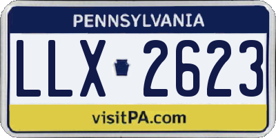 PA license plate LLX2623