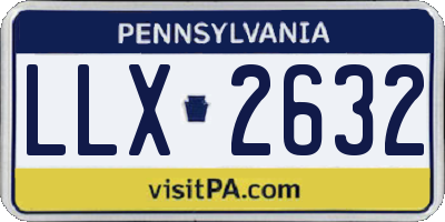 PA license plate LLX2632
