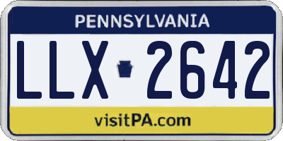 PA license plate LLX2642