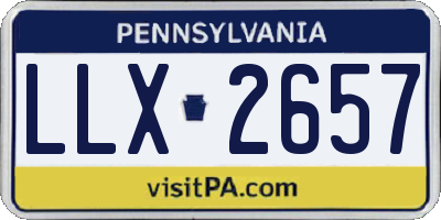 PA license plate LLX2657