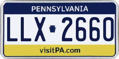 PA license plate LLX2660