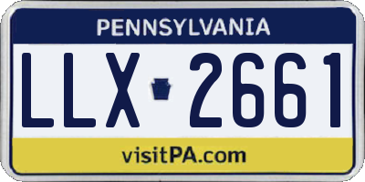 PA license plate LLX2661