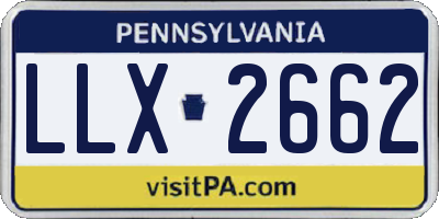 PA license plate LLX2662