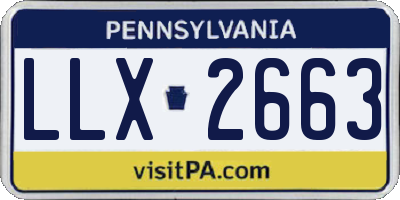 PA license plate LLX2663