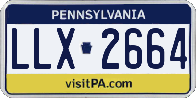 PA license plate LLX2664