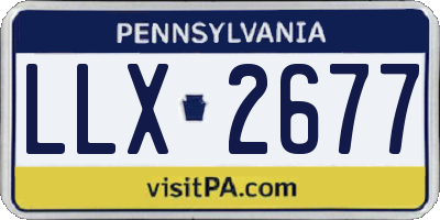 PA license plate LLX2677