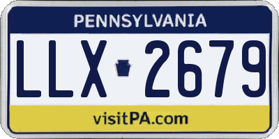 PA license plate LLX2679