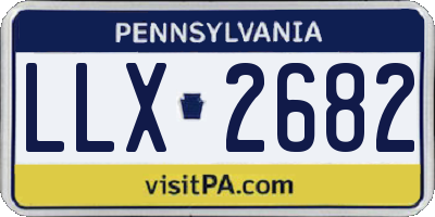 PA license plate LLX2682