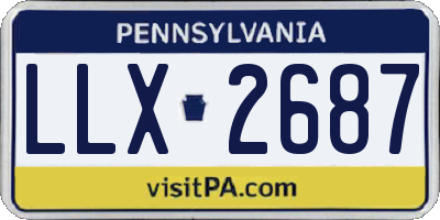 PA license plate LLX2687