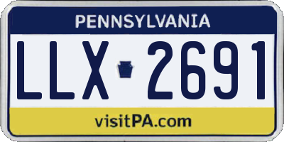 PA license plate LLX2691