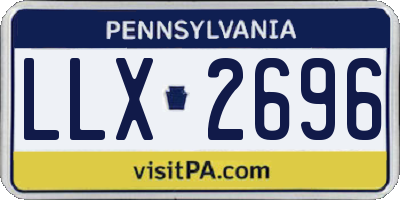 PA license plate LLX2696