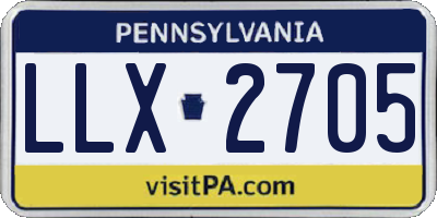 PA license plate LLX2705