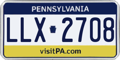 PA license plate LLX2708