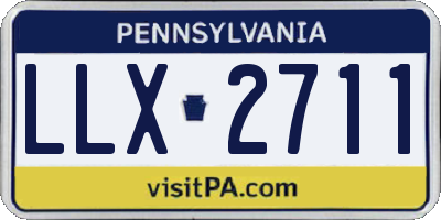 PA license plate LLX2711