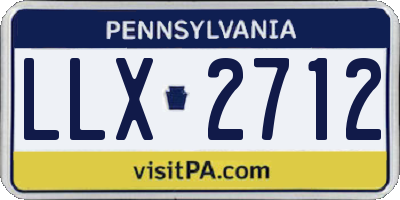 PA license plate LLX2712