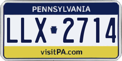 PA license plate LLX2714