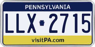PA license plate LLX2715