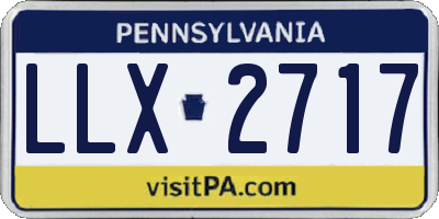 PA license plate LLX2717