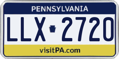 PA license plate LLX2720