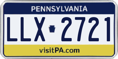 PA license plate LLX2721