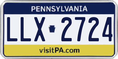 PA license plate LLX2724