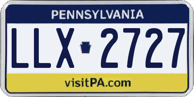 PA license plate LLX2727