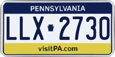 PA license plate LLX2730