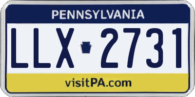 PA license plate LLX2731