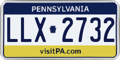 PA license plate LLX2732