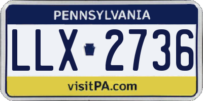 PA license plate LLX2736