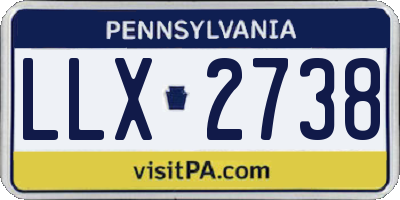 PA license plate LLX2738