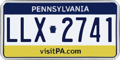 PA license plate LLX2741
