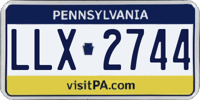 PA license plate LLX2744