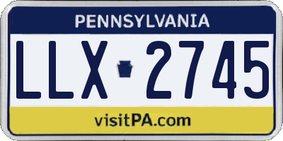 PA license plate LLX2745