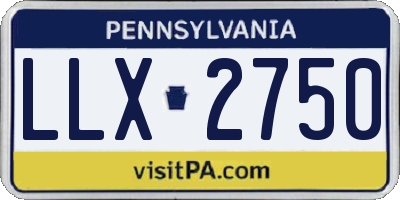 PA license plate LLX2750