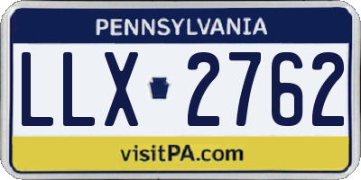 PA license plate LLX2762