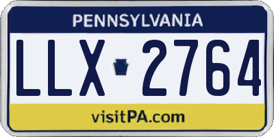 PA license plate LLX2764