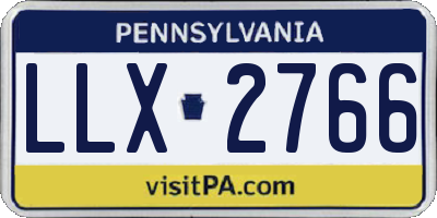 PA license plate LLX2766