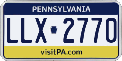 PA license plate LLX2770