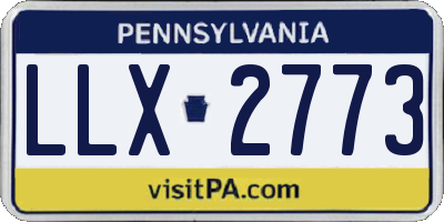 PA license plate LLX2773