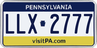 PA license plate LLX2777