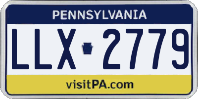 PA license plate LLX2779