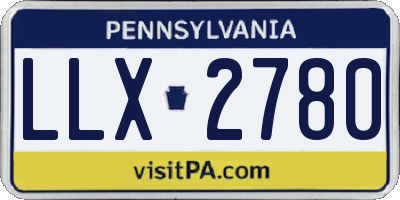 PA license plate LLX2780