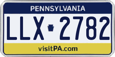 PA license plate LLX2782