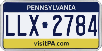 PA license plate LLX2784